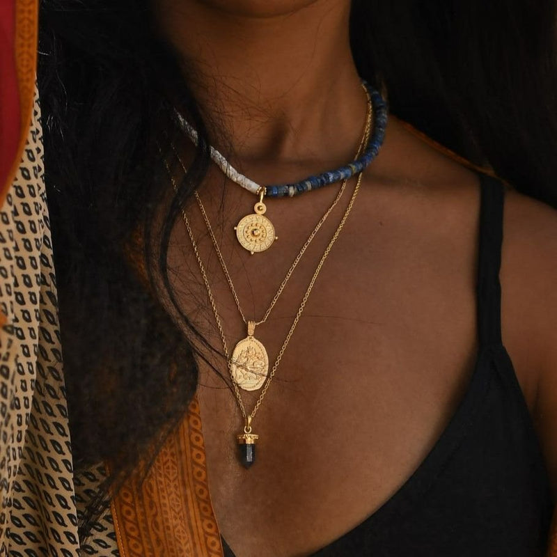 Lapis Charm Necklace by Loft & Daughter