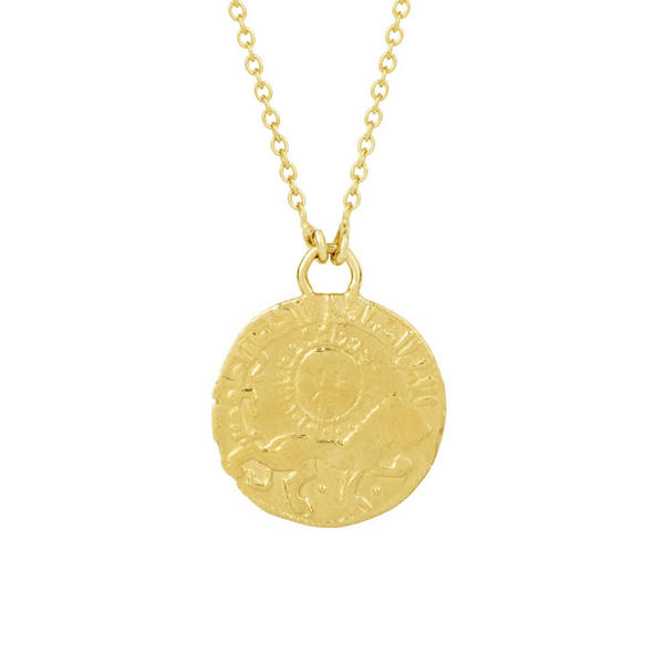Relic Gold Veremeil Coin Necklace designed by Loft & Daughter