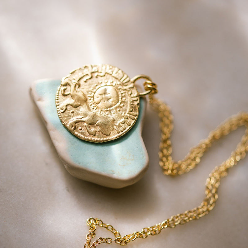 Relic Gold Vermeil Coin Pendant by Loft & Daughter
