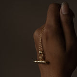 Loft & Daughter Secret T-Bar Amulet Necklace in gold vermeil