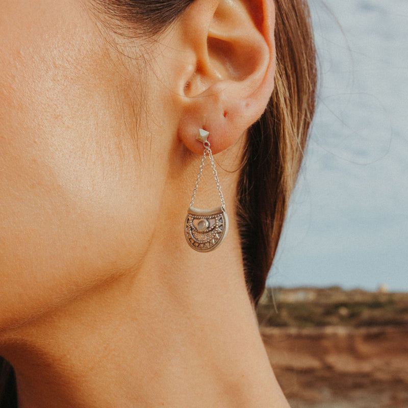 Spirit Of Moon Earrings Silver