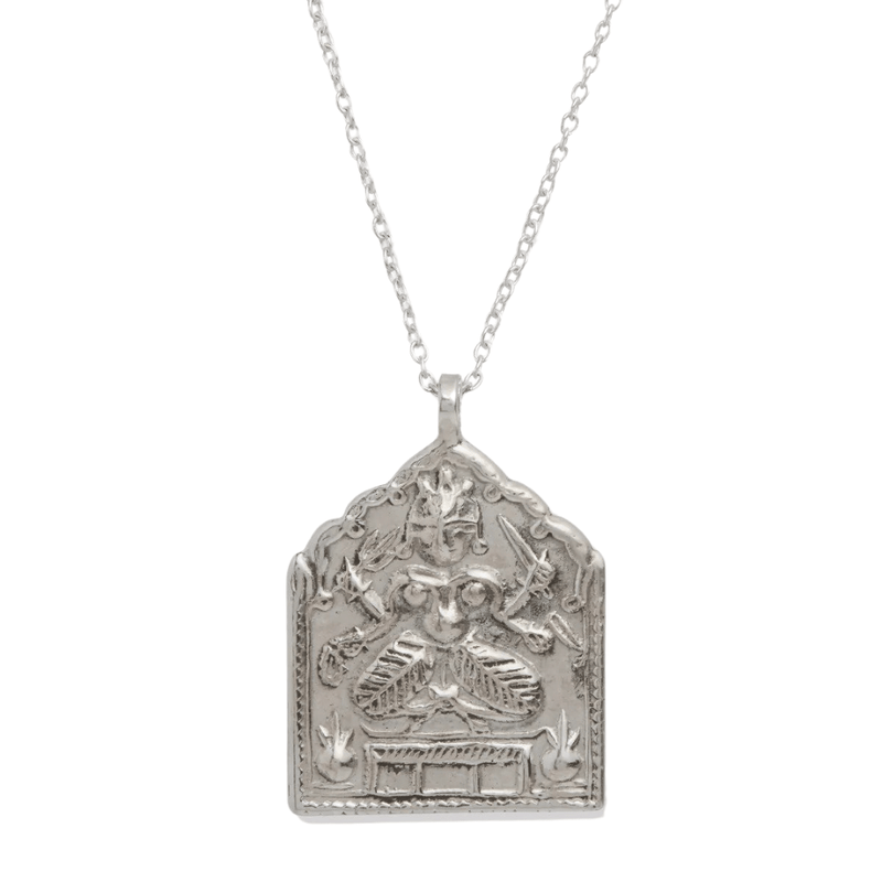 Silver Cosmic Goddess Necklace