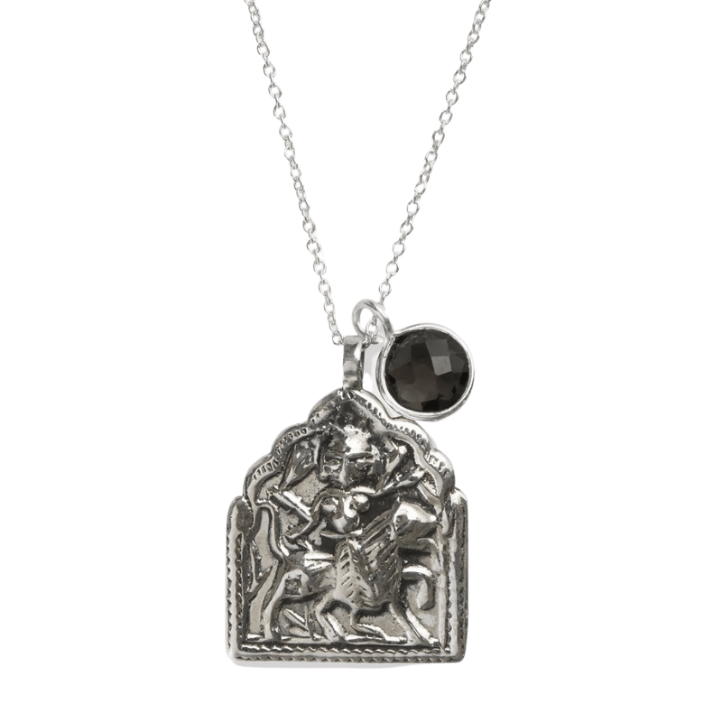 Silver Warrior Goddess Necklace