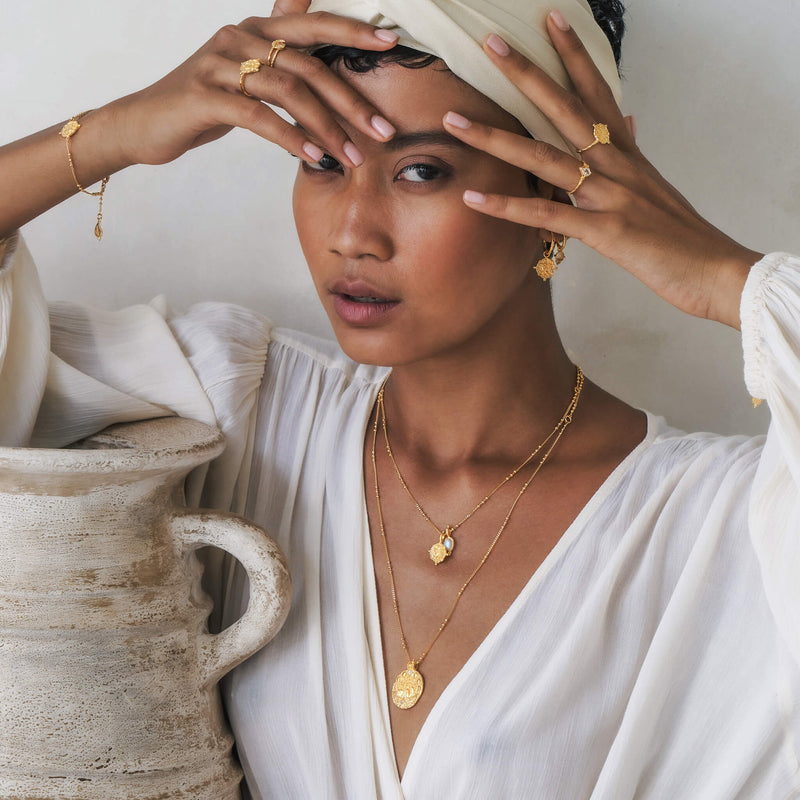 The I Am Whole Necklace in gold vermeil, designed in Bali by Ananda Soul