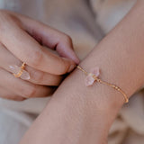 Rose Quartz and Topaz Gold Vermeil Shoot For The Moon Bracelet by Ananda Soul