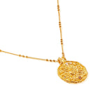 Gold Sun & Moon Necklace designed by Bali based Ananda Soul