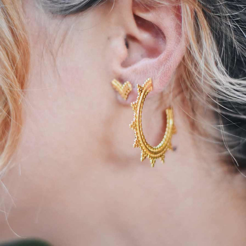 Etrusca Sunburst Earrings by Azuni London