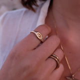 Catori Designed Evil Eye Ring in Bronze