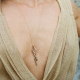 Bronze Serpent Amulet Necklace by Catori
