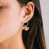 Lover's Tempo Gold Countour Drop Earrings