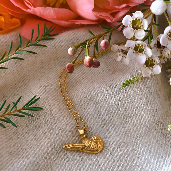 Freedom Bird Gold Vermeil Necklace by Goddess Charms