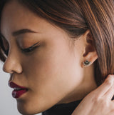 Nico Fan Earrings Black Diamond