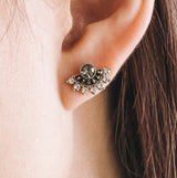 Nico Fan Earrings Black Diamond