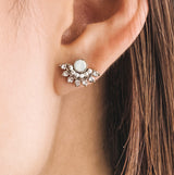 Nico Fan Earrings White Opal