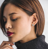 Nico Fan Earrings White Opal